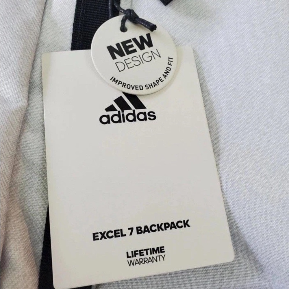 Adidas Excel 7 Unisex OSFA 15" Laptop Backpack Silver Dawn Grey Violet Purple - Picture 9 of 9